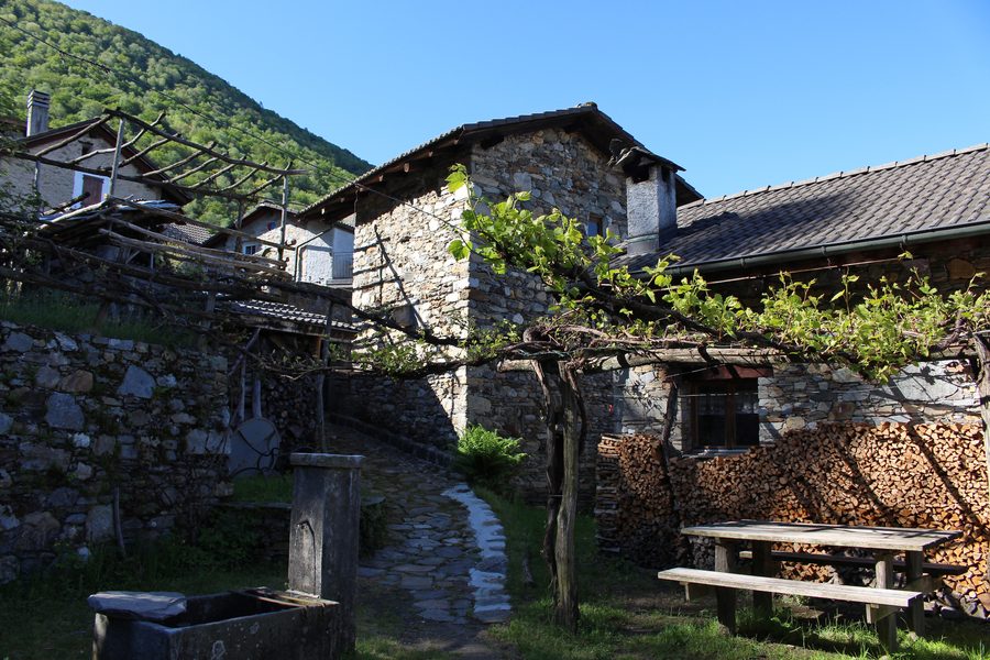 Bergweiler Monti di Caviano oberhalb von Caviano am Lago Maggiore